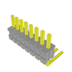 Samtec-TMS-108-02-G-S-RA Connector Headers and PCB Receptacles Conn Unshrouded Header HDR 8 POS 1.27mm Solder RA Side Entry Thru-Hole Tube