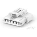 TE Connectivity-2321918-6 Connector Discrete Wire Housing Conn Housing PL 6 POS 2.5mm Crimp ST Cable Mount Natural