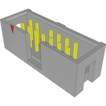 Samtec-TST-107-04-L-D-RA-06 Connector Headers and PCB Receptacles Conn Shrouded Header (4 Sides) HDR 14 POS 2.54mm Solder RA Side Entry Thru-Hole Tube