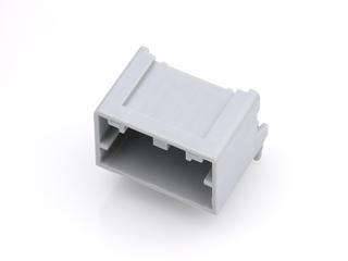 348268125 - Mini50 Unsealed Right-Angle Header, Dual Row, 12 Circuit, Polarization Option B, 2.80mm Pin Length, Gray, Tape and Reel