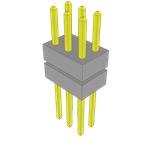 Samtec-TW-03-10-G-D-175-275 Connector Headers and PCB Receptacles Conn Board Stacker HDR 6 POS 2mm Solder ST Top Entry Thru-Hole Bulk