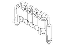 510481500 - 2.00mm Pitch Cable Holder, Vertical, Low Profile, for Ribbon Cable, 15 Circuits