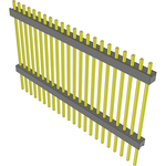 Samtec-EW-22-14-T-S-990 Connector Headers and PCB Receptacles Conn Board Stacker HDR 22 POS 2.54mm Solder ST Top Entry Thru-Hole Bulk