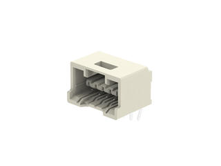 5031750510 - 1.50mm Pitch, CLIK-Mate PCB Receptacle, Single Row, Through Hole, Right-Angle, Tin Plating, Positive Lock, without Peg, 5 Circuits, Natural