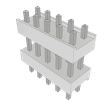 Samtec-HW-05-08-T-D-300-SM Connector Headers and PCB Receptacles Conn Board Stacker HDR 10 POS 2.54mm Solder ST Top Entry SMD Tube