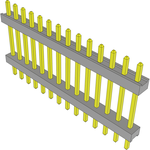 Samtec-TW-14-05-S-S-385-115 Connector Headers and PCB Receptacles Conn Board Stacker HDR 14 POS 2mm Solder ST Top Entry Thru-Hole Bulk