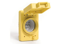 1301470164 - Watertite Extreme Male Receptacle with Locking Blade, Single Flip Coverplate, 4 Pole/5 Wire, NEMA L22-30, 480V, 3øY 1301470164 - Watertite Extreme Male Receptacle with Locking Blade, Single Flip Coverplate, 4 Pole/5 Wire, NEMA L22-30, 480V, 3øY