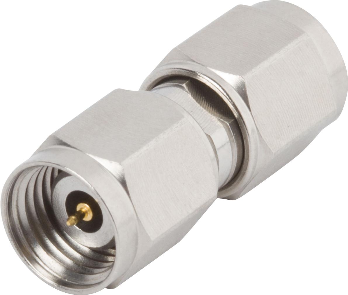 Amphenol SV Microwave-SF1116-6007 Connector RF Conn 2.4mm-SVK Adapter 0Hz to 40GHz 50Ohm ST M/M Gold Over Nickel Tray