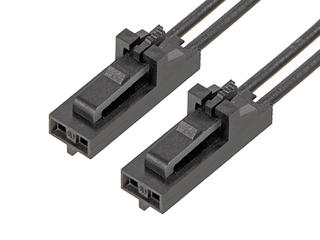 2162701020 - SL Female-to-SL Female Off-the-Shelf (OTS) Cable Assembly, Positive Lock, Single Row, 50.00mm Length, Tin (Sn) Plating, 2 Circuits, Black