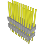 Samtec-HDWM-12-58-S-D-270 Connector Headers and PCB Receptacles Conn Board Stacker HDR 24 POS 1.27mm Solder ST Thru-Hole Tube