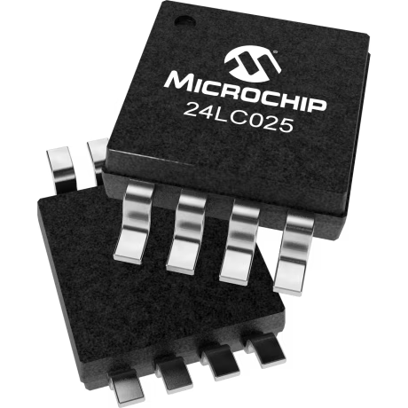 Microchip Technology-24LC025-I/MS EEPROM EEPROM Serial-I2C 2K-bit 256 x 8 3.3V/5V 8-Pin MSOP Tube