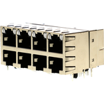 Molex-0441700001 Connector Telephone and Telecom Conn RJ-45 F 64 POS 2.54mm Solder RA Thru-Hole 80 Terminal 8 Port Cat 5 Tray