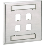 Panduit-CFPL4S-2GY Connector Accessories Connector Accessories 4 Position Faceplate Stainless Steel
