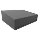 Hammond Manufacturing-1456FE2BKBK  Black Aluminum Sloped Console Enclosure