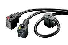 1210400096 - Brad mPm DIN Form A-18mm 2 Pole Plus Double Ground H6/H12 to Pigtail, Nitrile Profile Gasket and Screw, 0.50mm² Black PVC Cable, 3.0m (9.84') Length, 250V