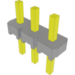 Samtec-TLW-103-06-L-S Connector Headers and PCB Receptacles Conn Unshrouded Header HDR 3 POS 2.54mm Solder ST Top Entry Thru-Hole Bulk