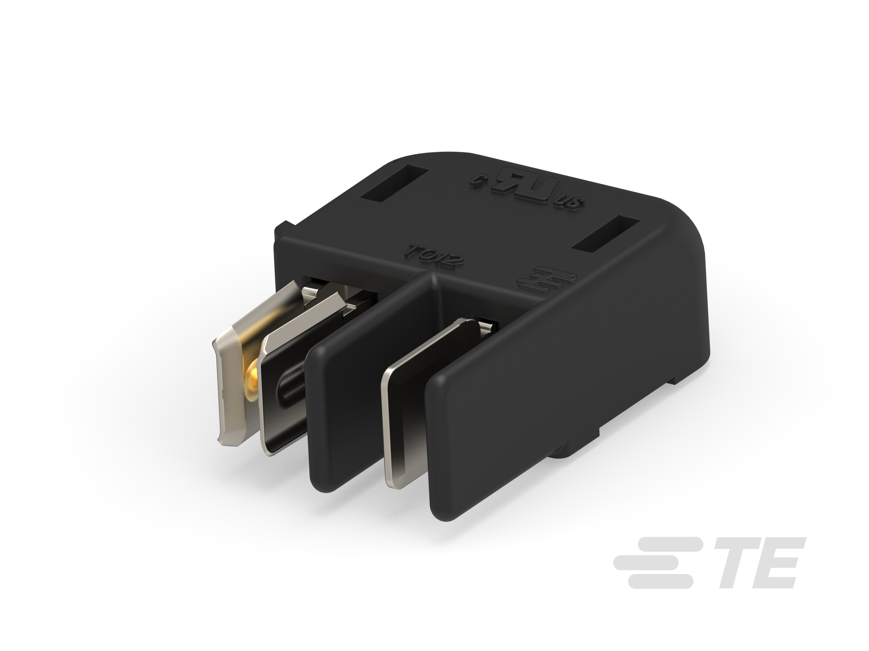 HERM BLADE & REC,2 POS,LATCH,SELGLD,BLK-1-2213614-1