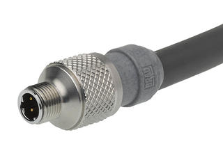 1303040401 - Brad Micro-Change (M12) Heavy-Duty Ethernet Double-Ended Cordset, 4 Poles, D-Coded, HDM12 to HDM12, XLPE Cable, Length 0.30m (1.0')