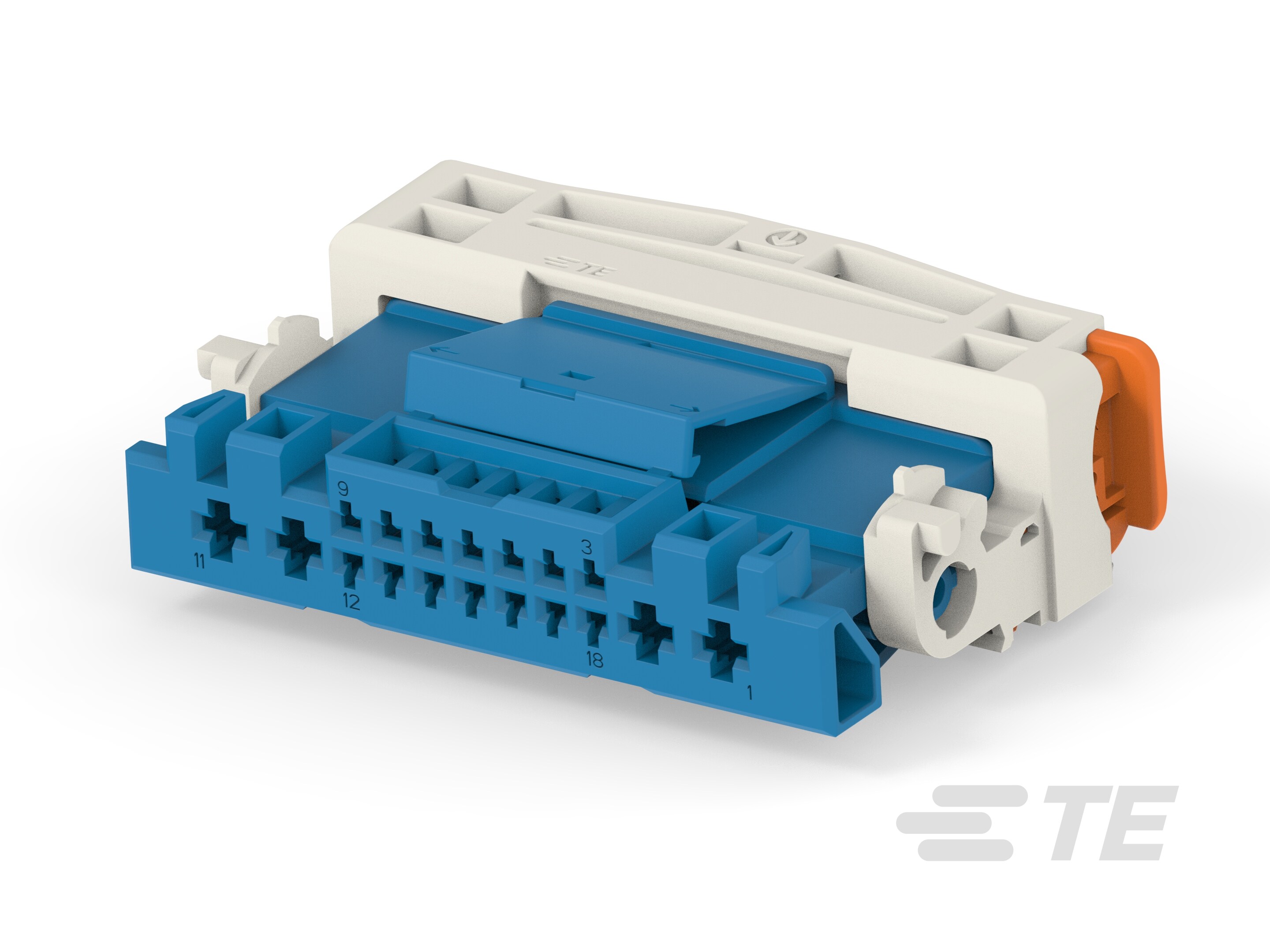 18W HYBRID UNSEALED RCPT HSG ASSY BLUE-1801735-3 18W HYBRID UNSEALED RCPT HSG ASSY BLUE-1801735-3