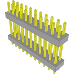 Samtec-TW-11-06-LM-D-440-090 Connector Headers and PCB Receptacles Conn Board Stacker HDR 22 POS 2mm Solder ST Top Entry Thru-Hole Bulk