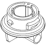Molex-35843-1247 Connector Socket Conn Bulb Socket SKT 2 POS Solder ST Panel Mount Bag