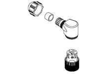 1200750016 - Micro-Change (M12) Dual Keyway with PG7 Cable Fitting, 90° Angle Female, 3 Poles, Cable Diameter 3.30-6.60mm