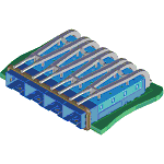 Molex-0747280003 Connector Accessories Connector Accessories SFP Cage Light Pipe Cover Assembly Right Angle Tray