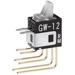 NKK Switches-GW12LJVCF Switch Rocker Switch Rocker ON None ON SPDT PC Pins Paddle 0.1A 28VAC 28VDC 0.4VA 50000Cycles