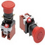 Omron-A22E-M-01 Switch Emergency Stop Switch Emergency Stop N.C. SPST Mushroom Button 10A 440VAC 380VDC Screw Panel Mount