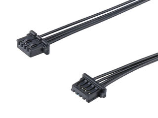 2262031043 - OneBlade-to-OneBlade Off-the-Shelf (OTS) Cable Assembly, 1.00mm Pitch, Single Row, 300.00mm Length, Tin (Sn) Plating, 4 Circuits, Black