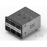 TE Connectivity-2214565-1 Connector Telephone and Telecom Conn zQSFP+ RCP 190 POS 2.4mm Press Fit RA Thru-Hole 190 Terminal 6 Port Box/Tray