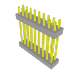 Samtec-TW-09-07-S-D-590-050 Connector Headers and PCB Receptacles Conn Board Stacker HDR 18 POS 2mm Solder ST Top Entry Thru-Hole Bulk