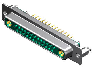1731070990 - FCT Mixed Layout D-Sub Connector, Female, Straight, PCB Through Hole, Gold Plating, Tin-plated Shell, 6.30mm Snap-in Bolt, 27 Circuits Loaded (2 High Power, 25 Signal), Green Insulator 1731070990 - FCT Mixed Layout D-Sub Connector, Female, Straight, PCB Through Hole, Gold Plating, Tin-plated Shell, 6.30mm Snap-in Bolt, 27 Circuits Loaded (2 High Power, 25 Signal), Green Insulator