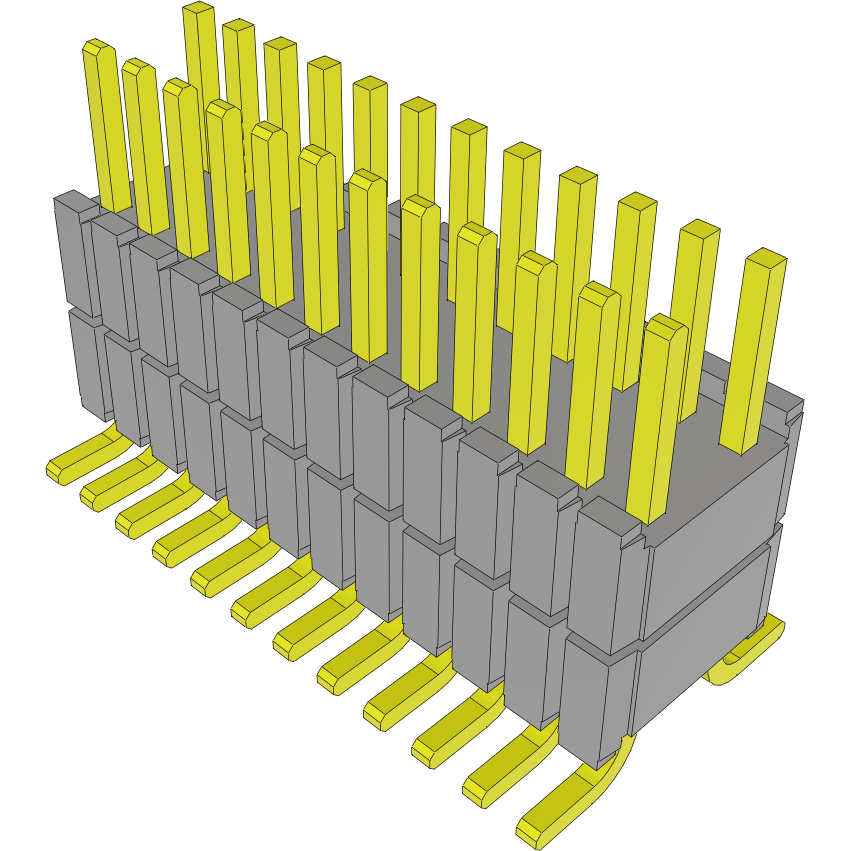 Samtec-HDWM-12-53-S-D-260-SM Connector Headers and PCB Receptacles Conn Board Stacker HDR 24 POS 1.27mm Solder ST SMD Tube