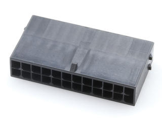 2159222201 - Micro-Fit+ Plug Housing, Dual Row, 22 Circuits, UL 94V-0, Free Hanging, Glow-Wire Capable, Black