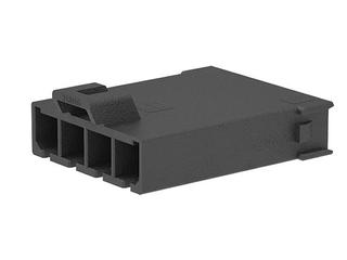 2138150104 - Mega-Fit Plug Housing, Single Row, 4 Circuit, UL 94V-0, Glow-Wire Capable, Free Hanging