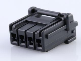 5046930401 - CP-3.3 Receptacle Housing, 3.30mm Pitch, Single Row, Polarized, Positive  Inertia Lock, 4 Circuits, Black