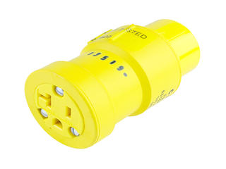 1301510022 - Super-Safeway Adapter NEMA 5-20 Receptacle - Female End 20A/125V, P&S Pins Plug - Male End, 20A/125V