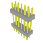 Samtec-TW-06-06-G-D-425-125 Connector Headers and PCB Receptacles Conn Board Stacker HDR 12 POS 2mm Solder ST Top Entry Thru-Hole Bulk
