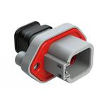Amphenol-ATP04-6P-PM16 Connector Discrete Wire Housing Conn Housing RCP 6 POS Crimp ST Panel Mount Gray