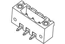 395360507 - 5.08mm Pitch Eurostyle Right-Angle PCB Header, with Threaded Retention Inserts, Gold (Au) Plated, Black, 7 Circuits