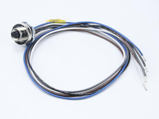 1200700246 - Micro-Change (M12) 5 Poles, 1/2" - 14 NPT Mounting Thread, Receptacle to 18 AWG PVC Leads, 1.0m (3.28') Length