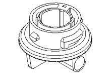 358431217 - PT Bulb Socket Single Housing Assembly, Sealed, Type B, Brown
