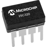 Microchip Technology-25C320-E/P EEPROM EEPROM Serial-SPI 32K-bit 4K x 8 5V 8-Pin PDIP Tube
