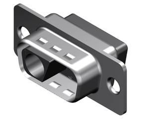 1731070522 - FCT Mixed Layout D-Sub Housing, Male, Tin-plated Shell with Dimples, Polarized, 2 Circuits Unloaded, Black Insulator