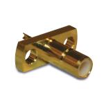 Amphenol RF-142166 Connector RF Conn SMB 0Hz to 4GHz 50Ohm Solder Cup ST Flange Mount RCP Gold