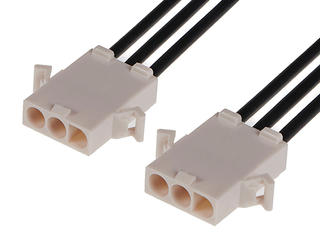 2162921031 - Standard .093" Male-to-Standard .093" Male Off-the-Shelf (OTS) Cable Assembly, Single Row, 150.00mm Length, Tin (Sn) Plating, 3 Circuits, Natural