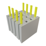 Samtec-BSW-104-04-S-D Connector Headers and PCB Receptacles Conn Bottom Mount Socket Strip SKT 8 POS 2.54mm Solder ST Bottom Entry Thru-Hole Bulk