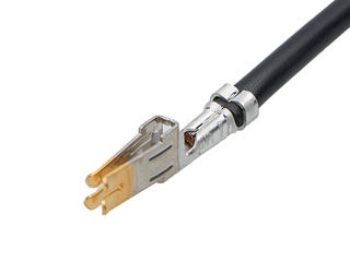 2174811202 - Pre-Crimped Lead Mini-Fit Sr. Female-to-Pigtail, Gold (Au) Plating, 150.00mm Length, 12 AWG, Black