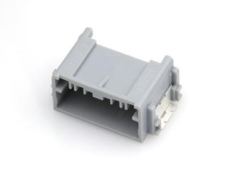 349126081 - Mini50 Unsealed Header, Right-Angle, SMT, Single Row, 8 Circuits, Gold (Au) Plating, Polarization Option B, Gray, Tape and Reel